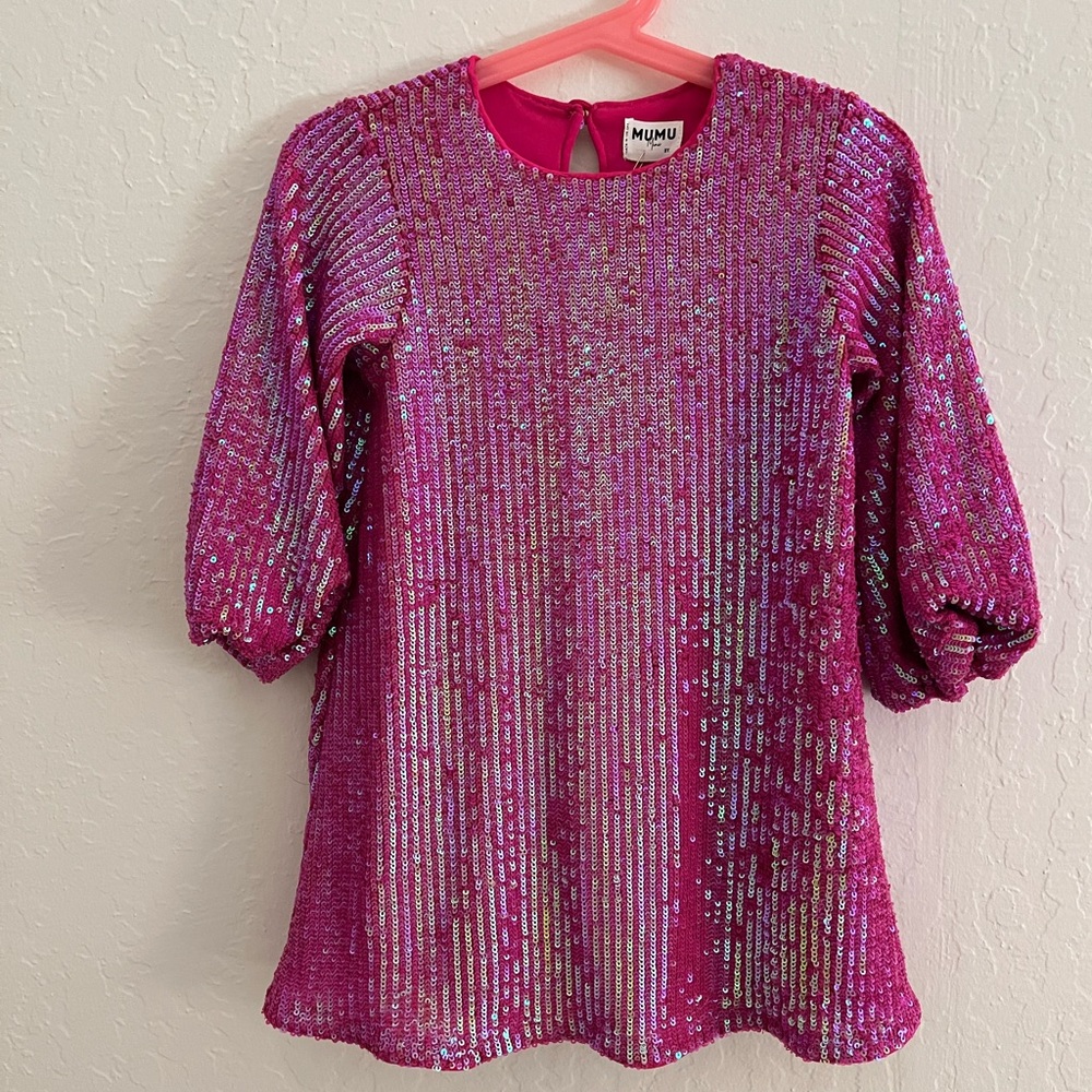 NWT Show Me Your Mumu - 3T Pink Sequin Toddler Dress